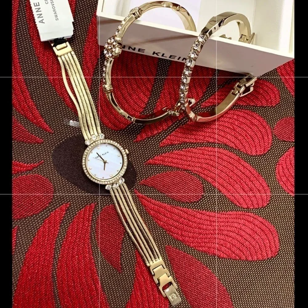 Women’s Anne Klein watch and bangle Bracele set